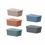 Tárolódoboz műanyag, fedeles 25x19x10cm, 5 színben thumbnail 2