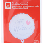 ARTICASA Lufi (fólia) "Just Married" Ø33x19cm