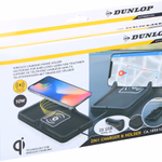 DUNLOP telefontartó vezeték nélküli töltéssel - 10 W - Qi technológia - fekete - 19x10x1,5cm - csúszásmentes lap + szivargyújtó thumbnail 6