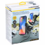 DUNLOP telefontartó vezeték nélküli töltéssel - 10 W - Qi technológia - fekete thumbnail 4