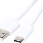 ALL RIDE Type-C / USB-A Töltő- és adatkábel 3m, fehér thumbnail 3