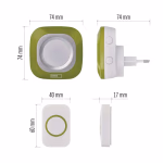 EMOS vezeték nélküli csengő fehér thumbnail 2