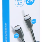 GRUNDIG Type-C-C 3.2 Töltő- és adatkábel, 2m, fekete thumbnail 1