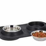 PET TREATMENT Kisállat itató szőnyeggel, fém edény, 36x21x3cm, 2x170ml thumbnail 2