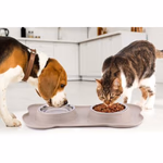 PET TREATMENT Etető/itató tál duo 2x400ml 47x27x4cm thumbnail 2