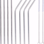 ALPINA Szívószál 8db fém+ tisztító kefe 20/21,5/19,5cm 4egyenes/4hajlított  thumbnail 1