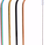 ALPINA Szívószál 4db+tisztító kefe 21/19,5cm re-eco acél  thumbnail 1