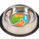 PET TREATMENT Rozsdamentes etető tál csúszásmentes talppal, 500ml, 21x21x5cm