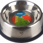 PET TREATMENT Rozsdamentes etető tál csúszásmentes talppal, 750ml, 23x23x6cm thumbnail 1