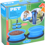 PET TREATMENT Kutya etető/itató tál utazáshoz, összecsukható, 3 színben thumbnail 2