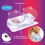 PET TREATMENT Gerinckimélő etetőtál cicáknak dupla, 2x350ml thumbnail 5