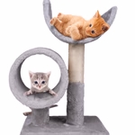 PET COMFORT Macsaka játszótér és kaparófa szürke, 33x29x50cm 2,1KG thumbnail 1