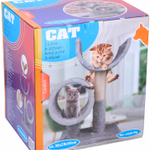 PET COMFORT Macsaka játszótér és kaparófa szürke, 33x29x50cm 2,1KG thumbnail 5