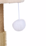 PET COMFORT Macskakaparó oszlop, dörzsölő kefével, bézs 30x30x40cm thumbnail 4