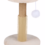 PET COMFORT Macskakaparó oszlop, dörzsölő kefével, bézs 30x30x40cm thumbnail 2