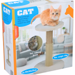 PET COMFORT Macskakaparó oszlop, dörzsölő kefével, bézs 30x30x40cm thumbnail 5