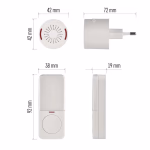 EMOS vezeték nélküli csengő, fehér thumbnail 2