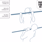 UMBRO Húzódzkodó rúd max. 100kg, 62-85cm thumbnail 5