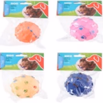 PET TOYS Kutyajáték - sípoló labda, 8 cm 4 változatban