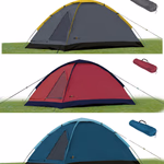 CAMP ACTIVE Sátor DOME 2 személyes, 200x120cm, 8 cövekkel, 4 köteles, 170T 1130gr thumbnail 1