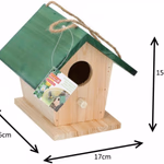 LIFETIME GARDEN Madárház és fészkelő, fa, 17x16x15cm thumbnail 3