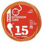 EMOS lengőkábel 15 m / 1 aljzat / narancssárga / PVC / 250 V / 1,5 mm2 thumbnail 2