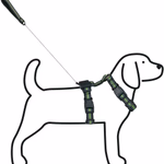 PET COMFORT Kutyahám visszahúzható pórázzal, fényvisszaverős, max 12kg-os kutyának; 36/51x15x5cm; póráz 120cm 250gr  thumbnail 1