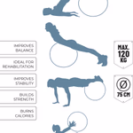 UMBRO Fittness labda 75cm piros  thumbnail 3