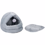PET COMFORT Macska plüss fekhely-barlang labdával. 42x40x38cm 2 színben thumbnail 2