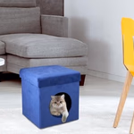 PET COMFORT Cicaház és zsámoly, 2az1-ben kocka forma thumbnail 1