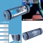 UMBRO csúszásgátlós jóga / fitness matrac szállítószalaggal, kék, 190x58x1cm 950gr  thumbnail 3