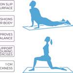 UMBRO csúszásgátlós Yoga / fitness matrac szállítószalaggal, piros, 190x58x1cm 680gr thumbnail 4