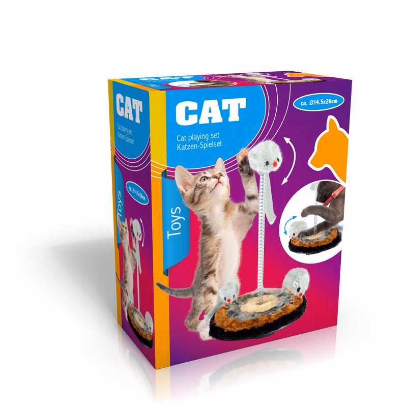 PET TOYS Rugós egér játék macskáknak, 14x25cm - Image 1 of 3