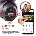 GoSmart 4G/LTE kültéri forgatható kamera IP-6000 OWL, szürke thumbnail 4
