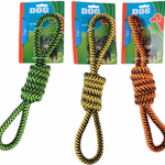 PET TOYS Kutyajáték - kötél csomóval - 37cm, 3 színben