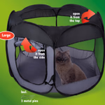 PET COMFORT Kisállat járóka/ kennel, hordozható táskává alakítható, nagy méret, Ø100x75cm thumbnail 2