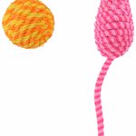 PET TOYS Macskajáték egér és labda (2db) 2 színben  thumbnail 3
