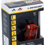 DUNLOP Kerékpár lámpa szett első-hátsó 2db  thumbnail 1
