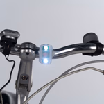 DUNLOP kerékpár lámpa szett 2LED 3 funkciós szilikon elemmel (2x2032)  thumbnail 3