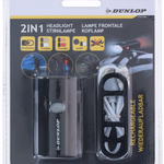 DUNLOP kerékpár lámpa bukósisakra 2in1 USB töltés 