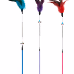 PET TOYS Macskajáték pálca tollal 3 féle; Ø1,6xh66cm 16g thumbnail 1