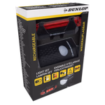 DUNLOP Kerékpár lámpa szett első/hátsó, IP44, 500/240mAh USB-n tölthető  thumbnail 4