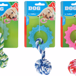 PET TOYS Kutyajáték - kötél karikával 16x8x5cm 3 színben thumbnail 1