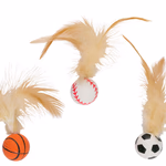 PET TOYS Macskajáték labdák Ø4,5cm tollal thumbnail 1