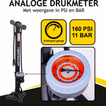 DUNLOP álló nyomásmérős kerékpár pumpa, max 11bar, Presta-és Schrader  thumbnail 6