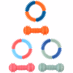 PET TOYS Kutyajáték - karika és csont, 2db, 3 színben thumbnail 1