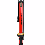 DUNLOP álló nyomásmérős kerékpár pumpa, 3 adapter piros thumbnail 1