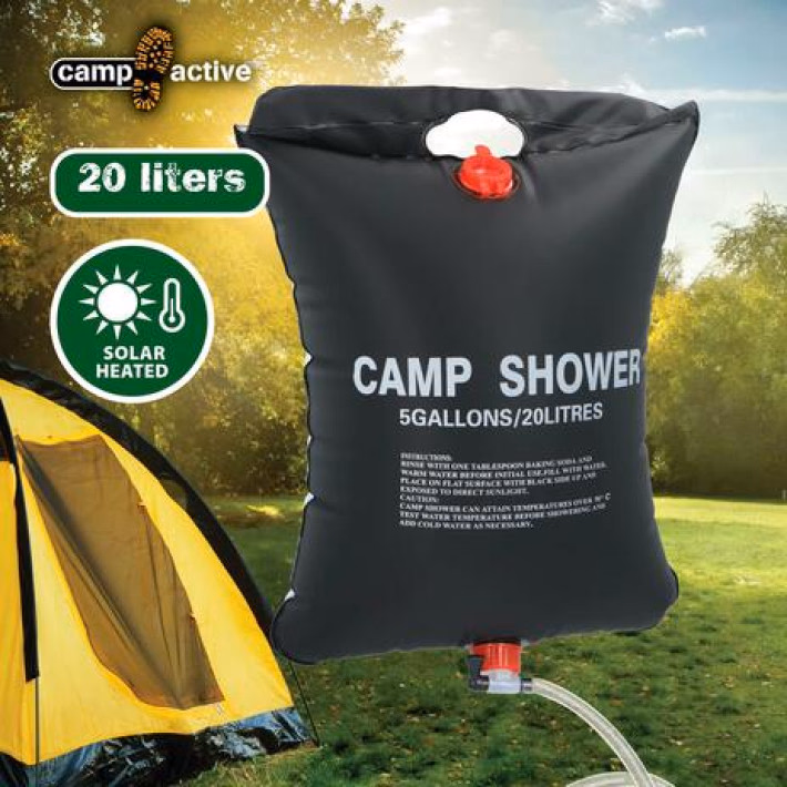 CAMP ACTIVE Kemping zuhany, felakasztható, fekete szín 20L - Image 1 of 5