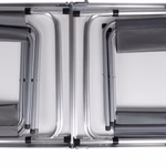 CAMP ACTIVE Kemping szett: összehajtható asztal 120x60cm alu váz és MDF lap állítható magasság 70/62/55cm és 4 db szék kb.36x27x45cm thumbnail 6