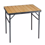 CAMP ACTIVE Kemping asztal összecsukható bambusz/aluminium 75x55x31-71cm